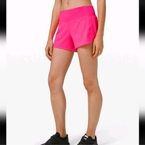 Lululemon speed up Size 4 MR Short 4” pow pink